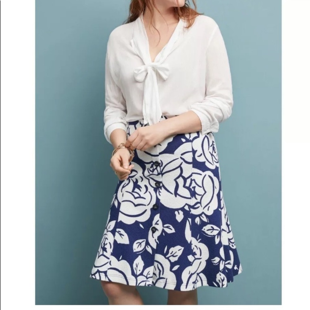 New Anthropologie XL Amiens Flounced skirt